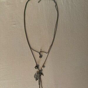 Layered Leaf Pendant Necklace